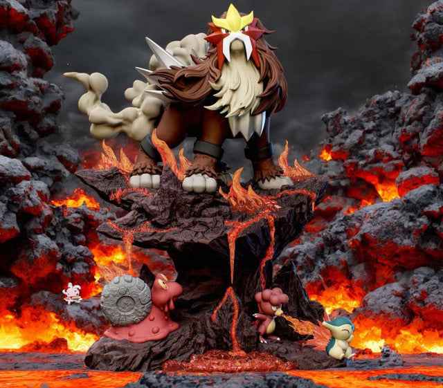 Pokémon Smile Studio Divine Beast Eco Entei Resin Statue