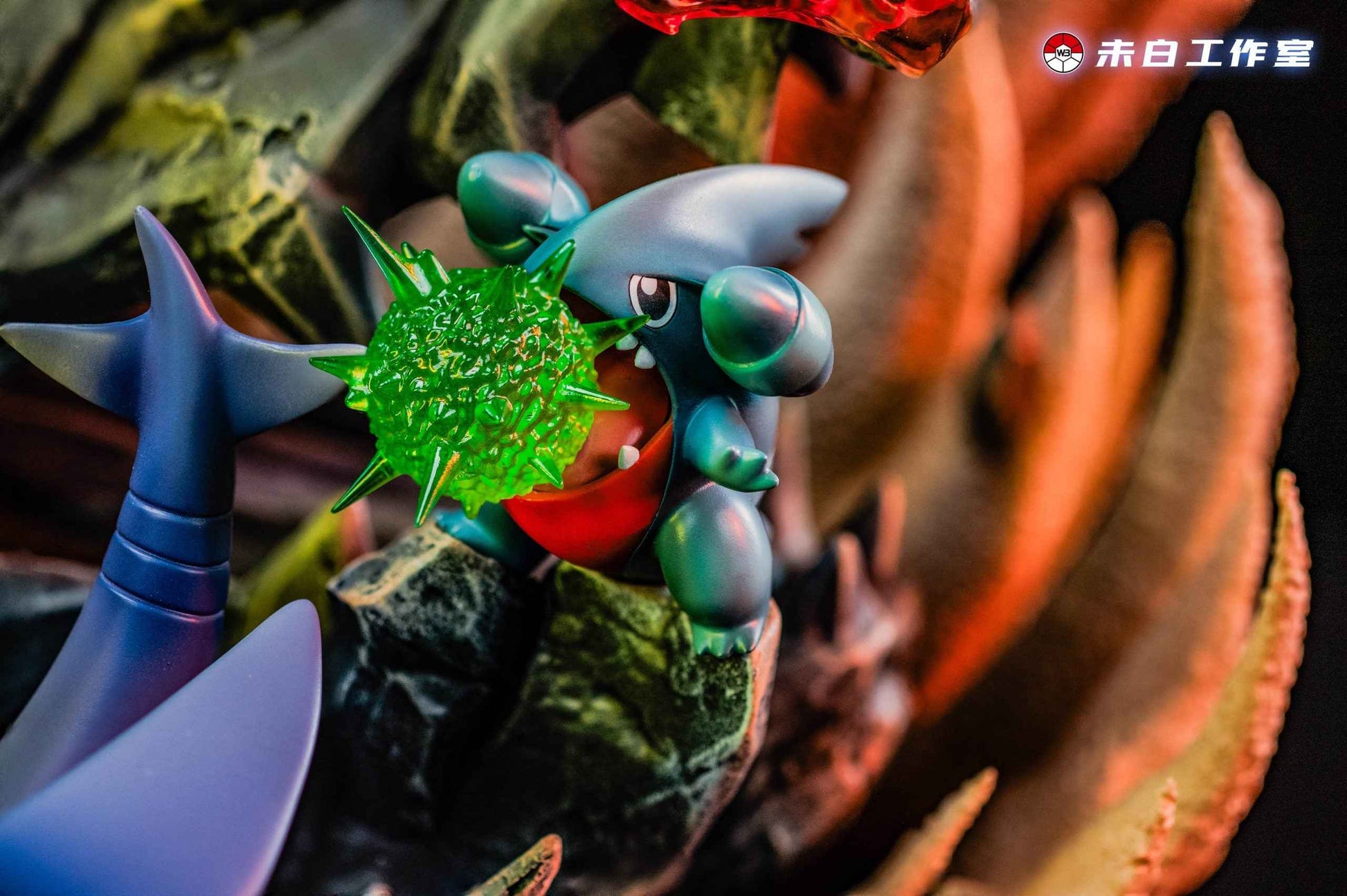 Pokémon WB Studio Garchomp Evolution Line Resin Statue