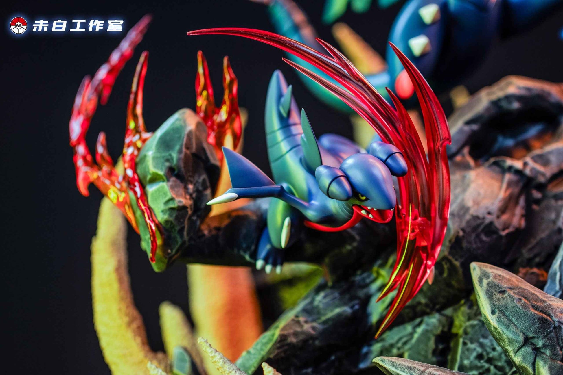 Pokémon WB Studio Garchomp Evolution Line Resin Statue