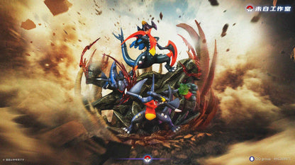Pokémon WB Studio Garchomp Evolution Line Resin Statue