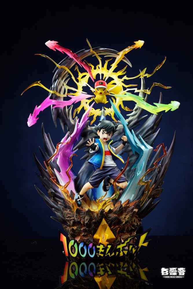 Pokémon White Noise Studio Ash Ketchum & Pikachu Thunderbolt 1/8 Resin Statue