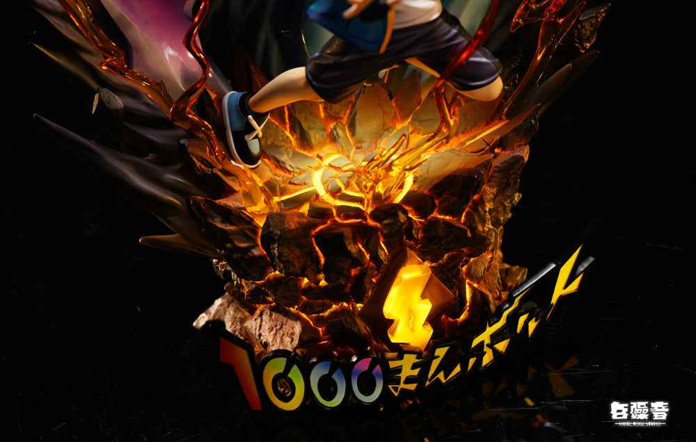 Pokémon White Noise Studio Ash Ketchum & Pikachu Thunderbolt 1/8 Resin Statue