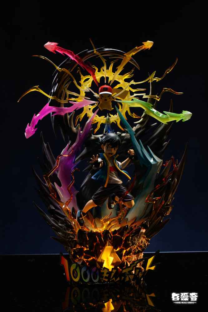 Pokémon White Noise Studio Ash Ketchum & Pikachu Thunderbolt 1/8 Resin Statue