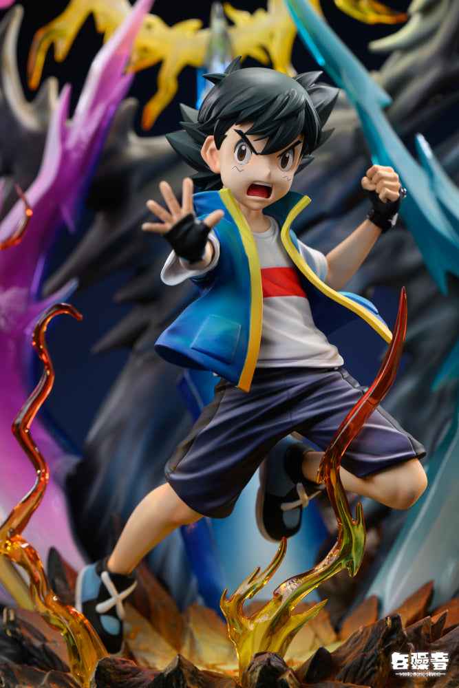 Pokémon White Noise Studio Ash Ketchum & Pikachu Thunderbolt 1/8 Resin Statue