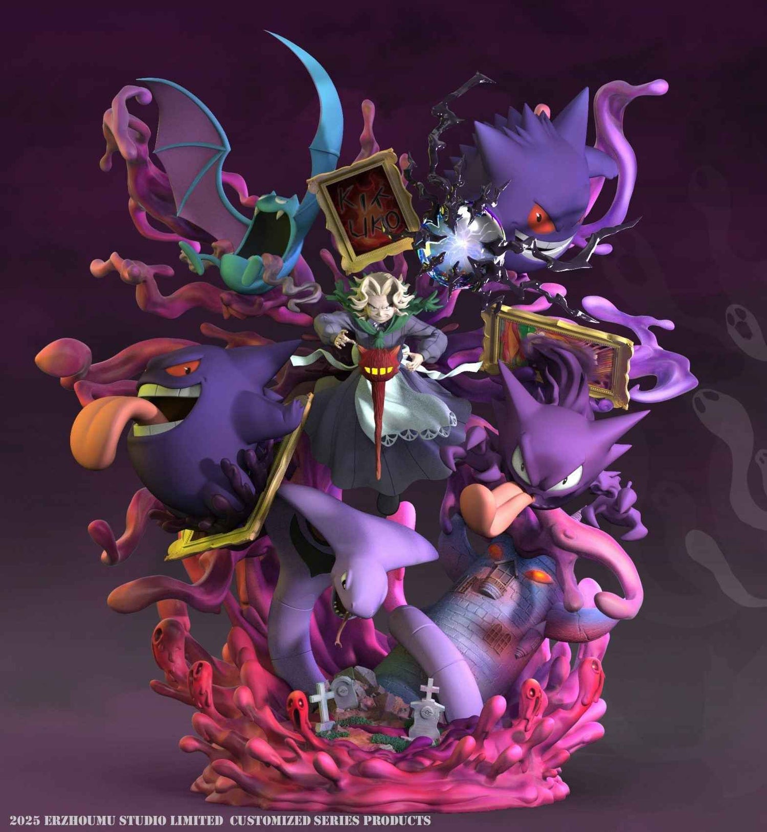 Pokémon ~ Er Zhou Mu Studio ~ Elite Four Agatha ~ Resin Statue