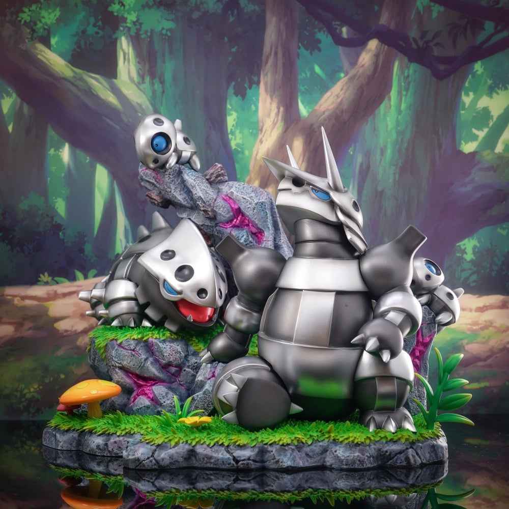 Pokémon Q10 Studio Aggron Family Resin Statue