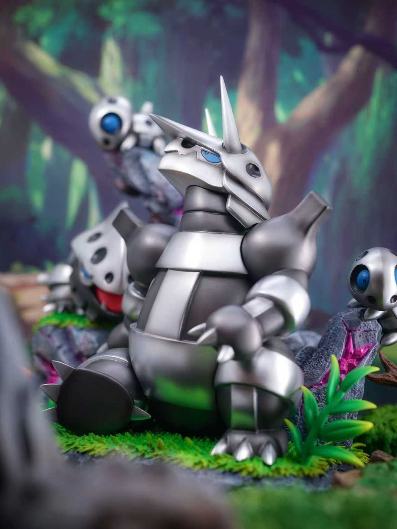 Pokémon Q10 Studio Aggron Family Resin Statue