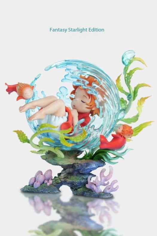 Ponyo on the Cliff Kyuu Studio Sleeping Ponyo Resin Statue