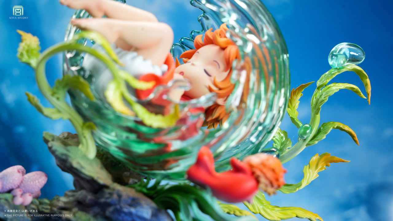 Ponyo on the Cliff Kyuu Studio Sleeping Ponyo Resin Statue