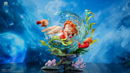 Ponyo on the Cliff Kyuu Studio Sleeping Ponyo Resin Statue
