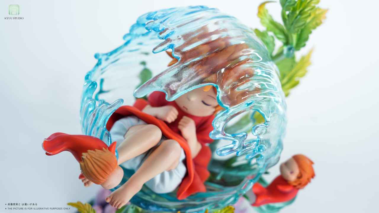 Ponyo on the Cliff Kyuu Studio Sleeping Ponyo Resin Statue