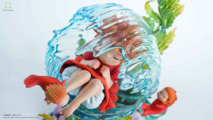 Ponyo on the Cliff Kyuu Studio Sleeping Ponyo Resin Statue