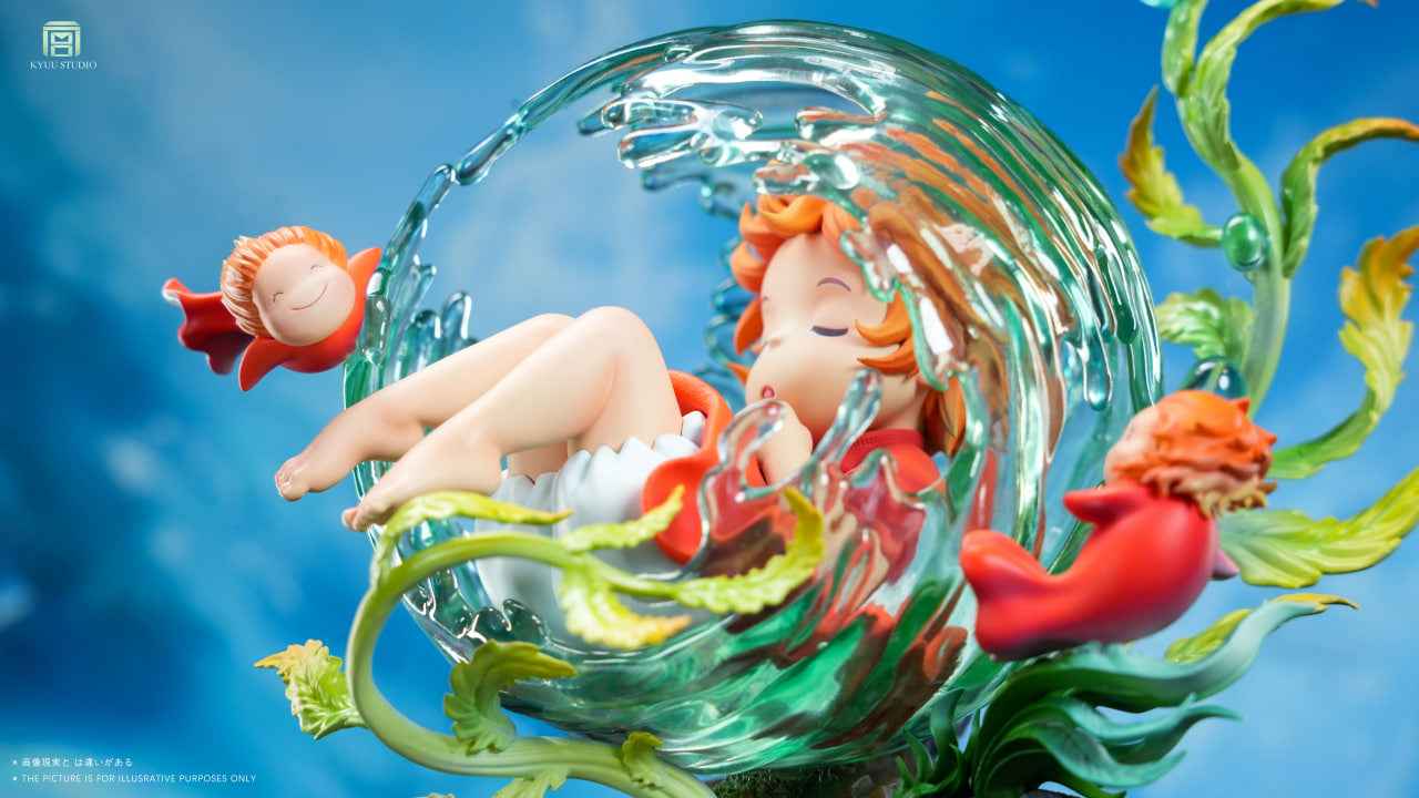 Ponyo on the Cliff Kyuu Studio Sleeping Ponyo Resin Statue