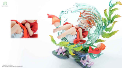 Ponyo on the Cliff Kyuu Studio Sleeping Ponyo Resin Statue