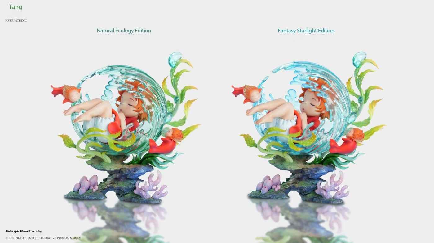 Ponyo on the Cliff Kyuu Studio Sleeping Ponyo Resin Statue