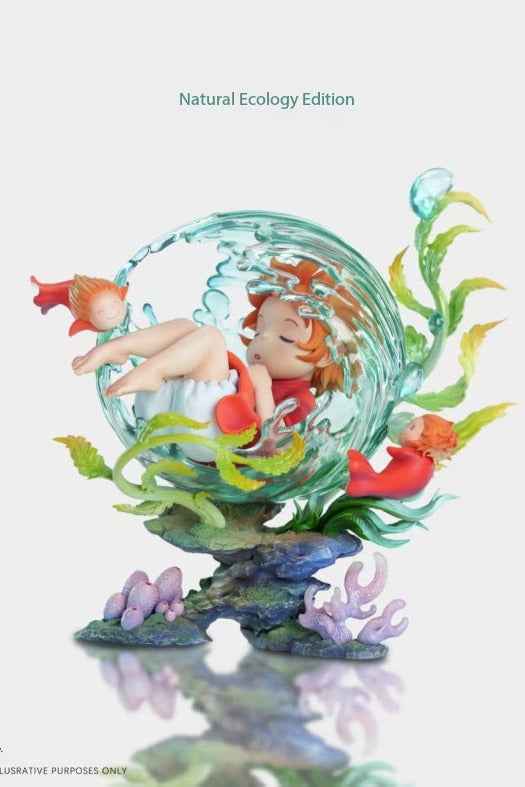 Ponyo on the Cliff Kyuu Studio Sleeping Ponyo Resin Statue
