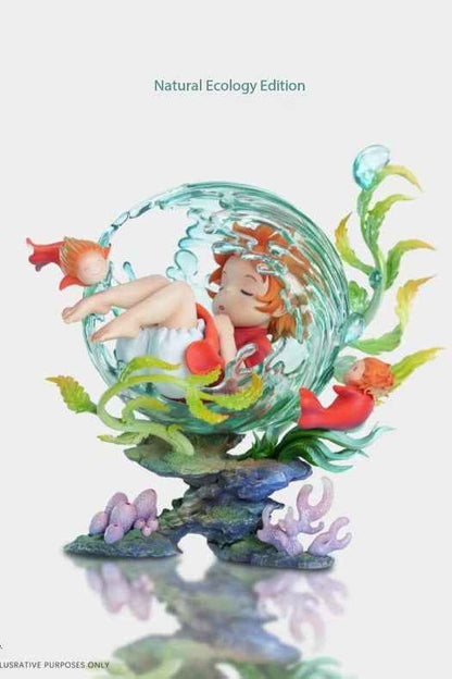 Ponyo on the Cliff Kyuu Studio Sleeping Ponyo Resin Statue