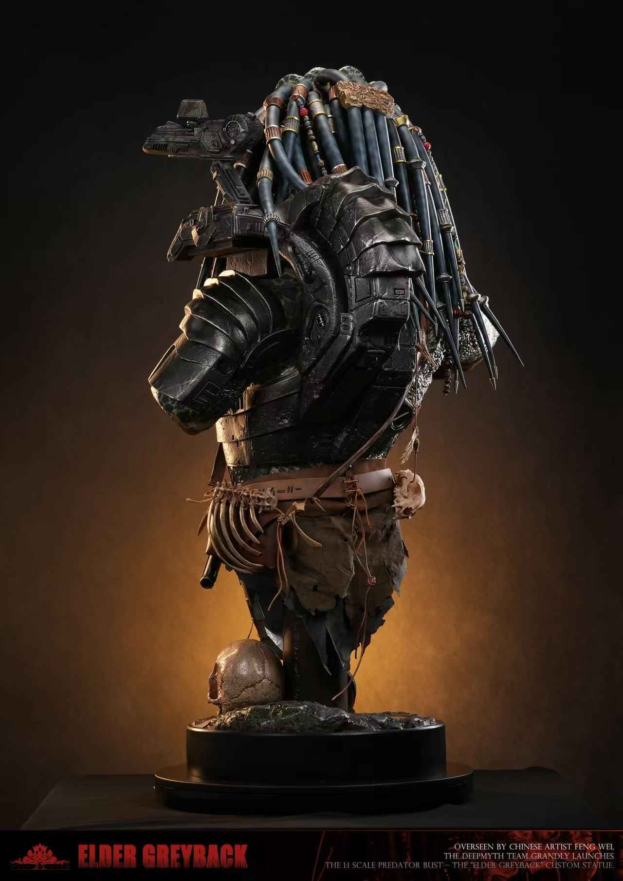 Predator DEEPMYTH Studio Elder Greyback Bust Resin Statue