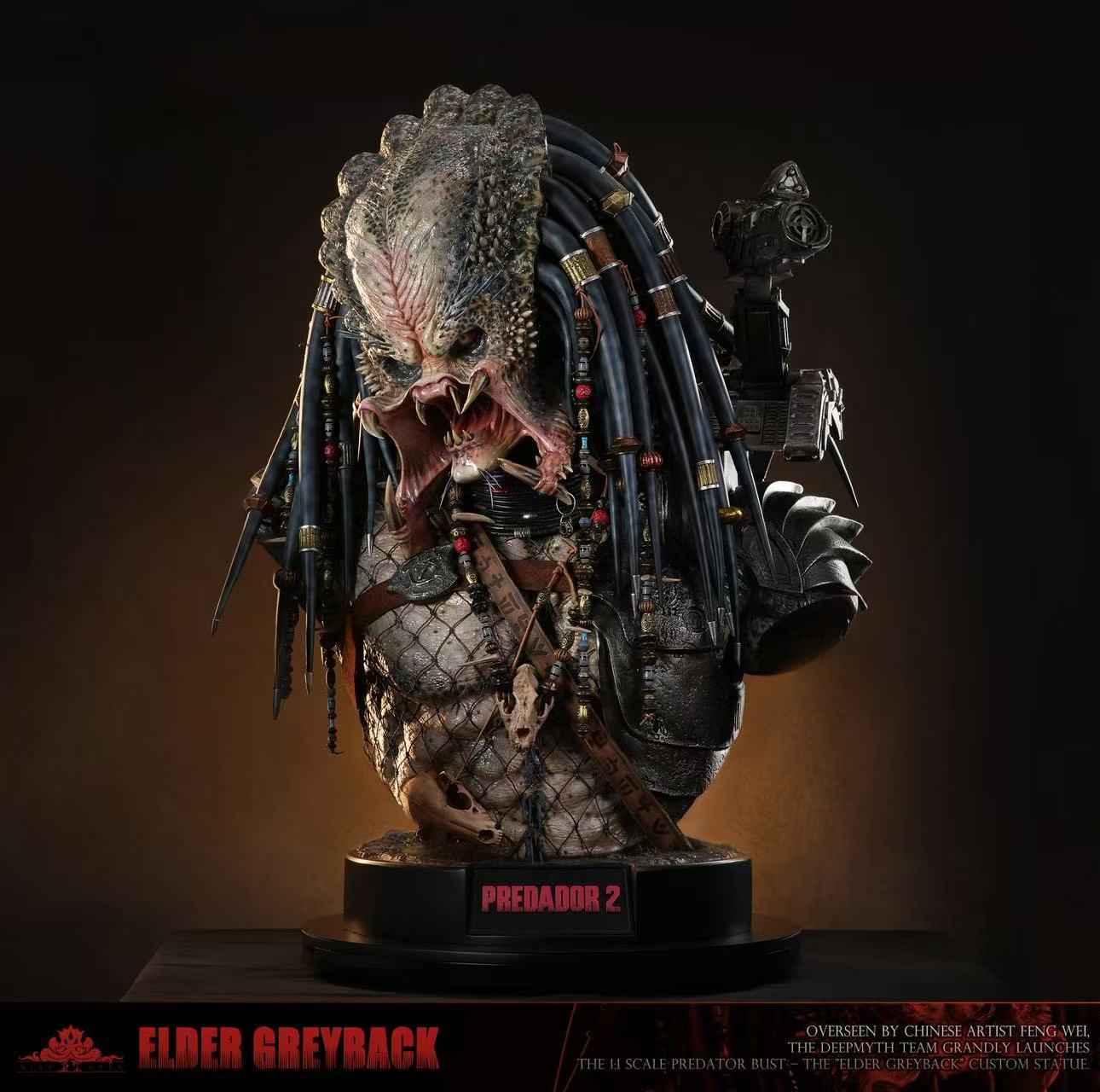 Predator DEEPMYTH Studio Elder Greyback Bust Resin Statue