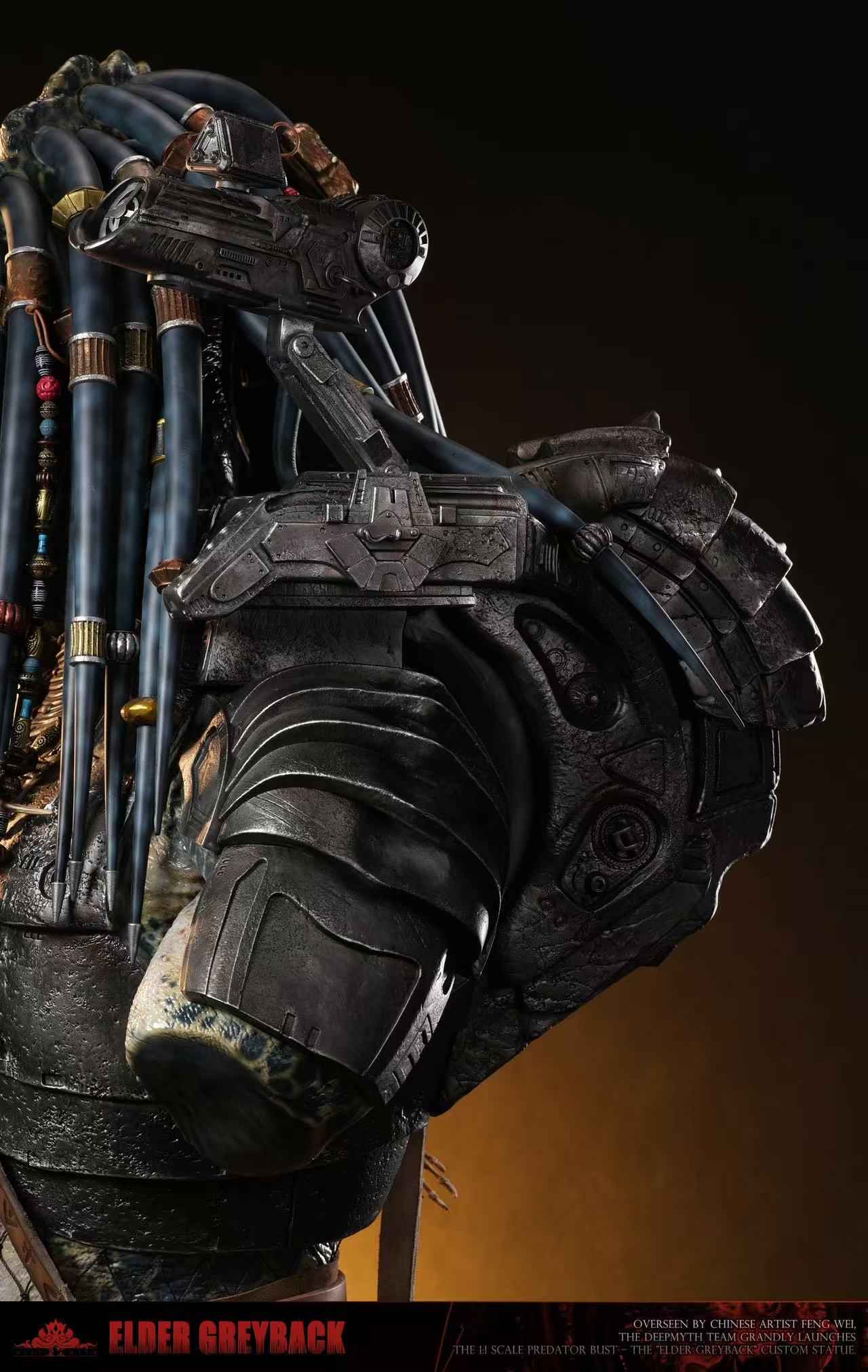 Predator DEEPMYTH Studio Elder Greyback Bust Resin Statue