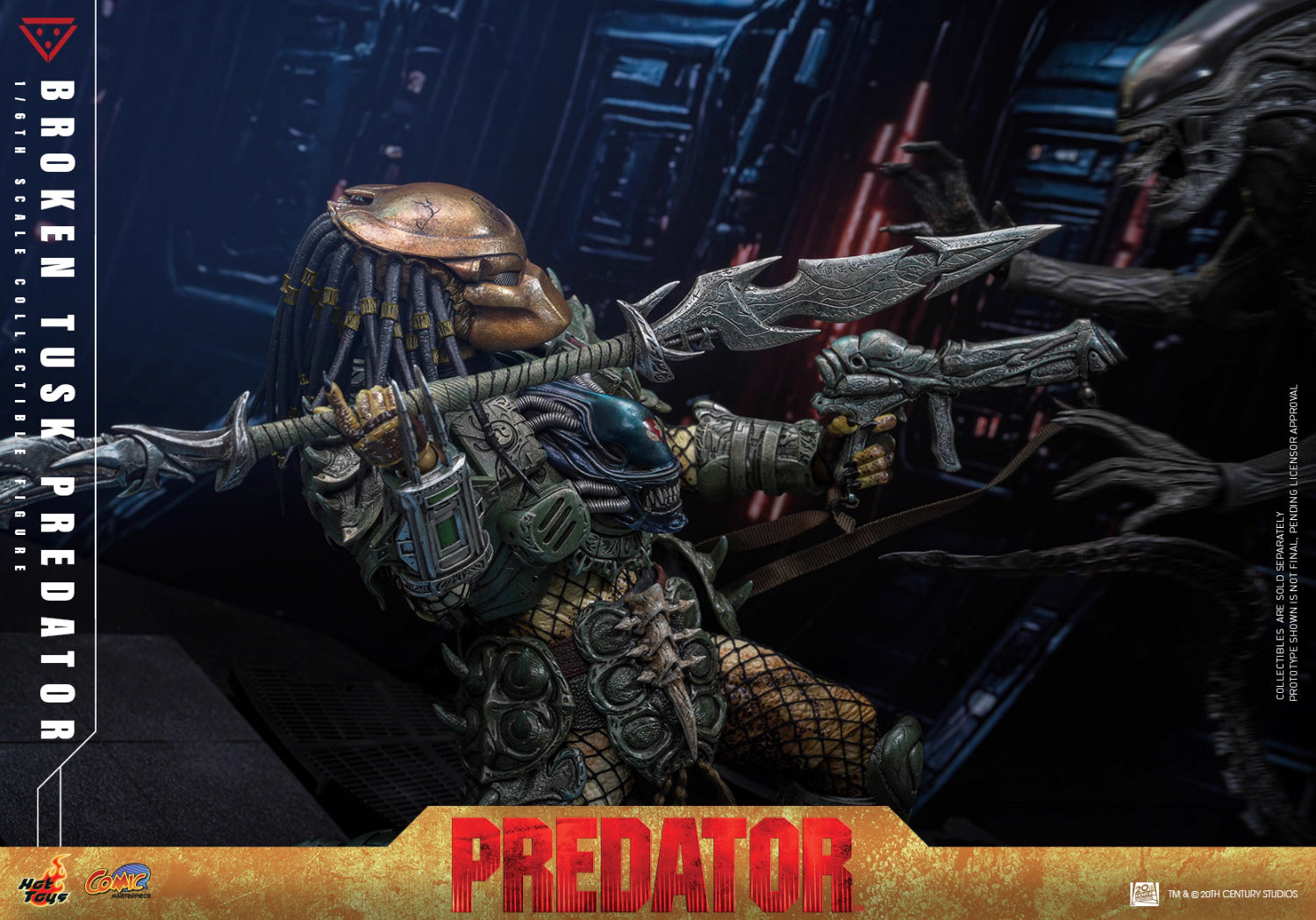 Predator Hot Toys Broken Tusk Predator CMS029 1/6 Licensed Action Figure