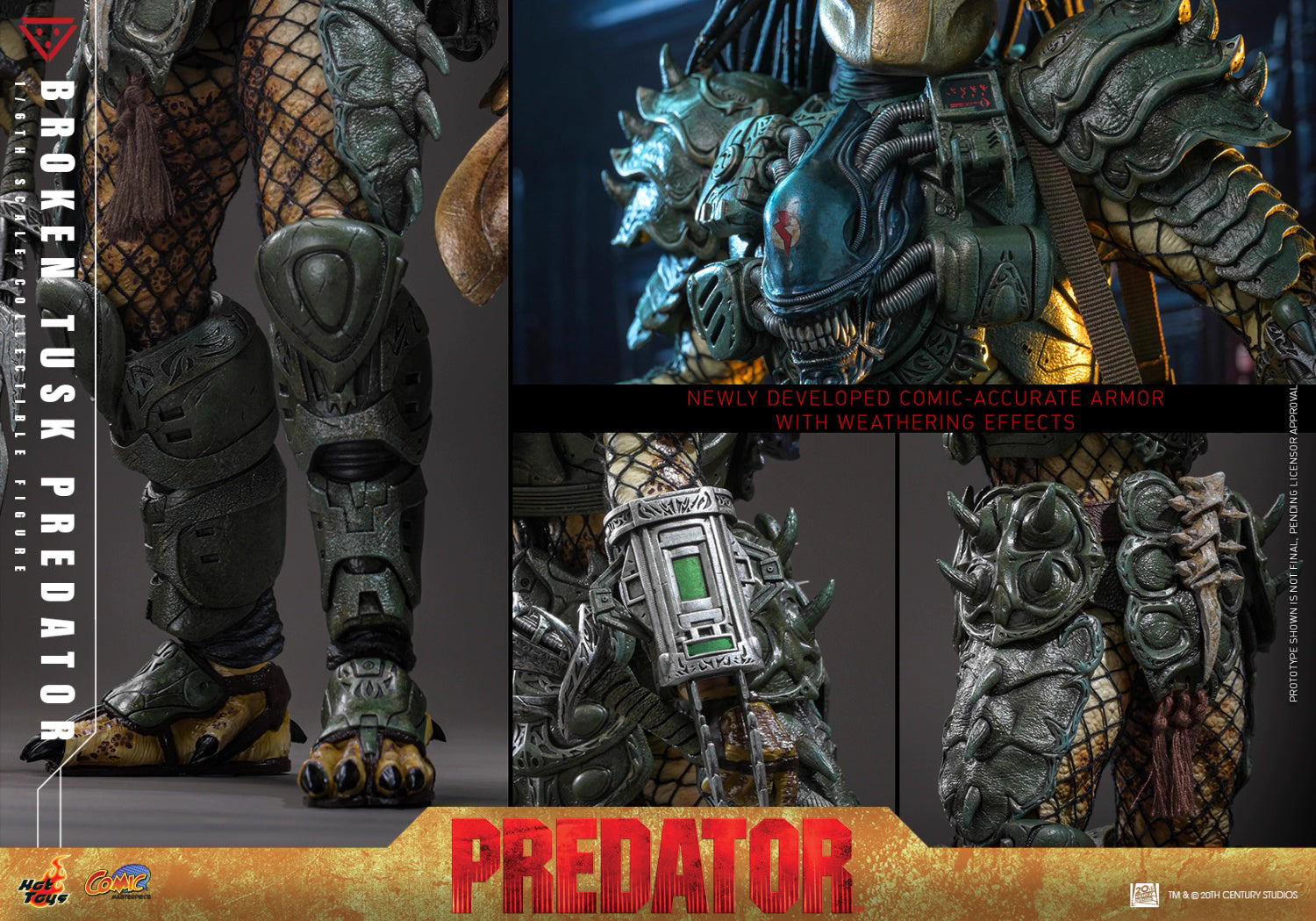 Predator Hot Toys Broken Tusk Predator CMS029 1/6 Licensed Action Figure
