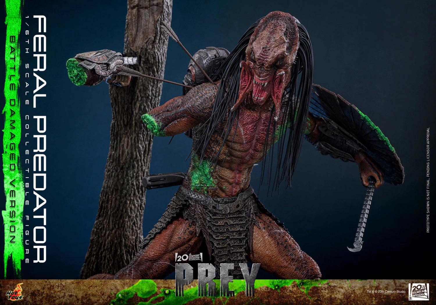 Predator Hot Toys Prey Feral Predator (Battle-Damaged Version) TMS173 1/6 Licensed Action Figure