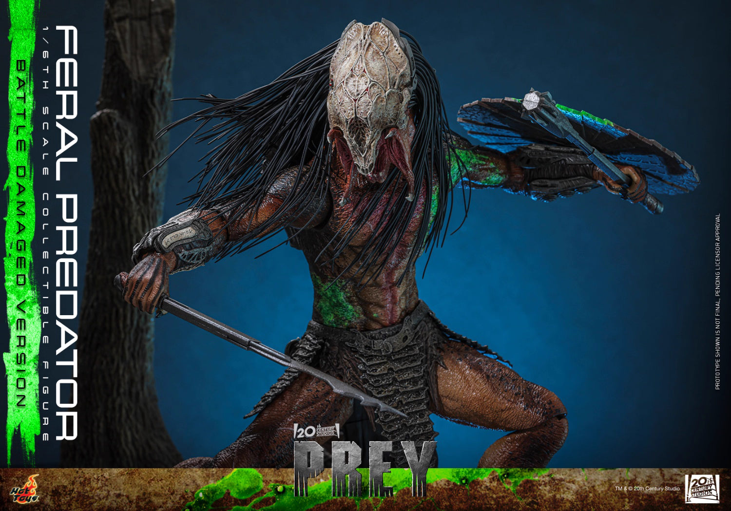 Predator Hot Toys Prey Feral Predator (Battle-Damaged Version) TMS173 1/6 Licensed Action Figure