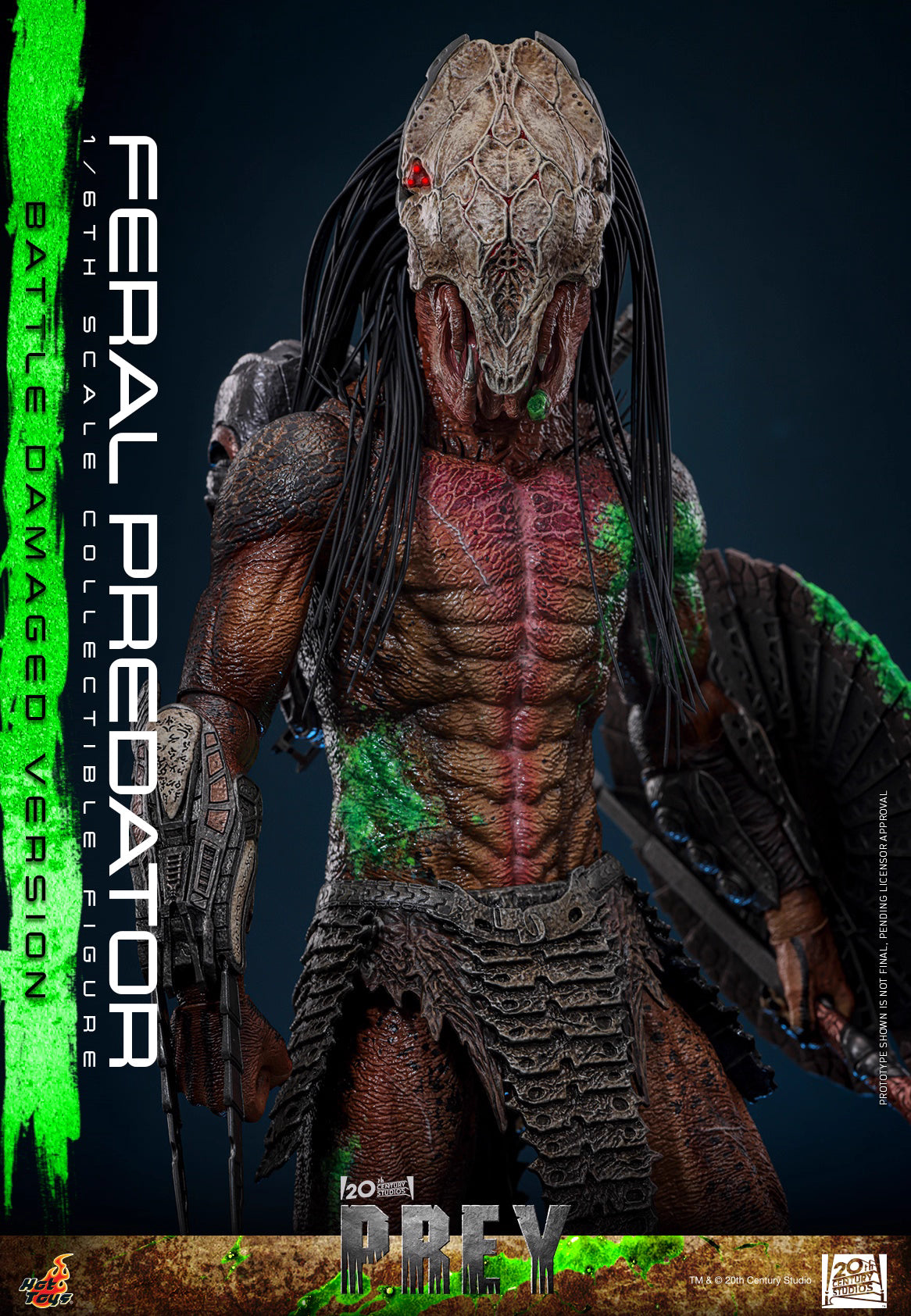 Predator Hot Toys Prey Feral Predator (Battle-Damaged Version) TMS173 1/6 Licensed Action Figure