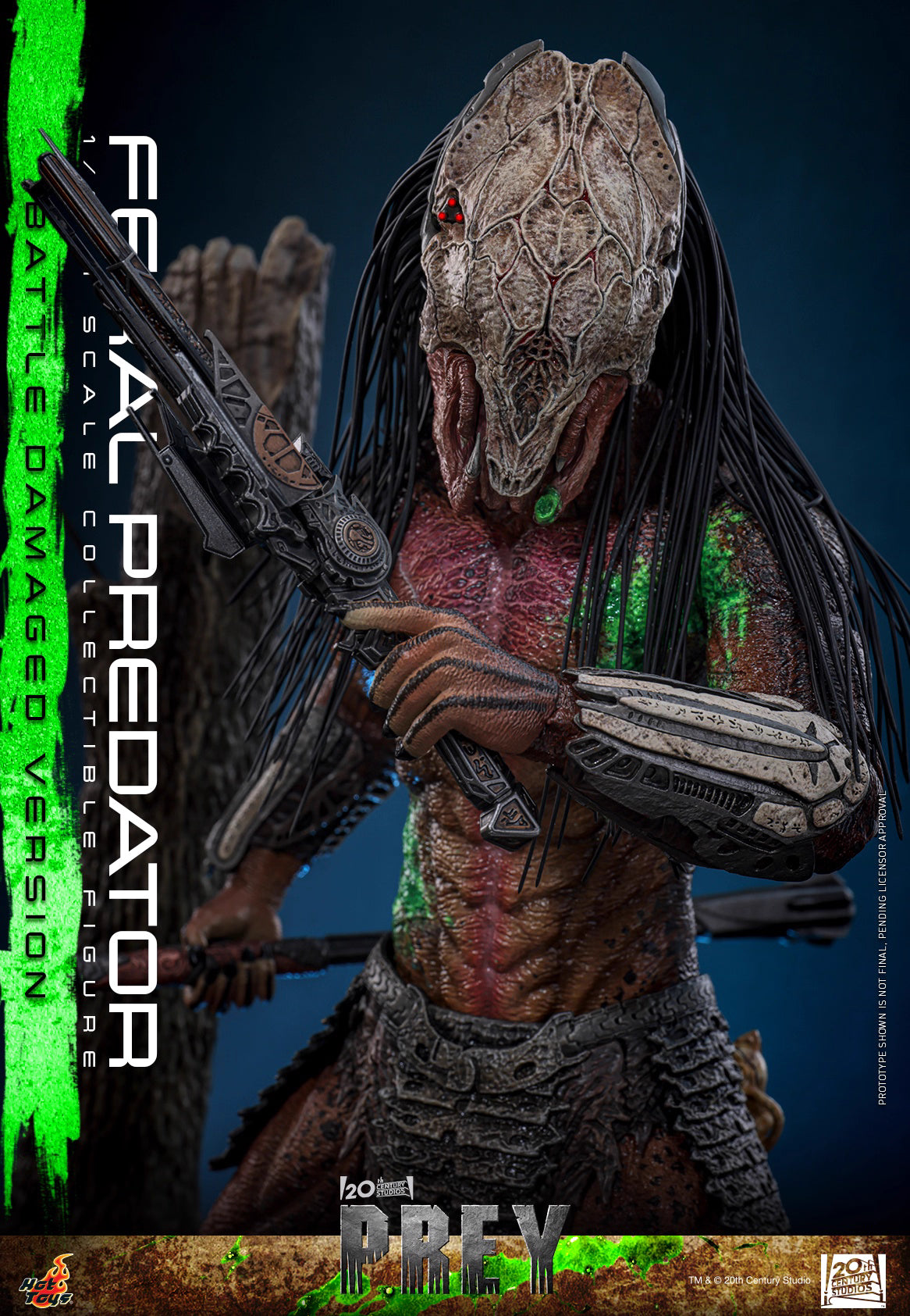 Predator Hot Toys Prey Feral Predator (Battle-Damaged Version) TMS173 1/6 Licensed Action Figure