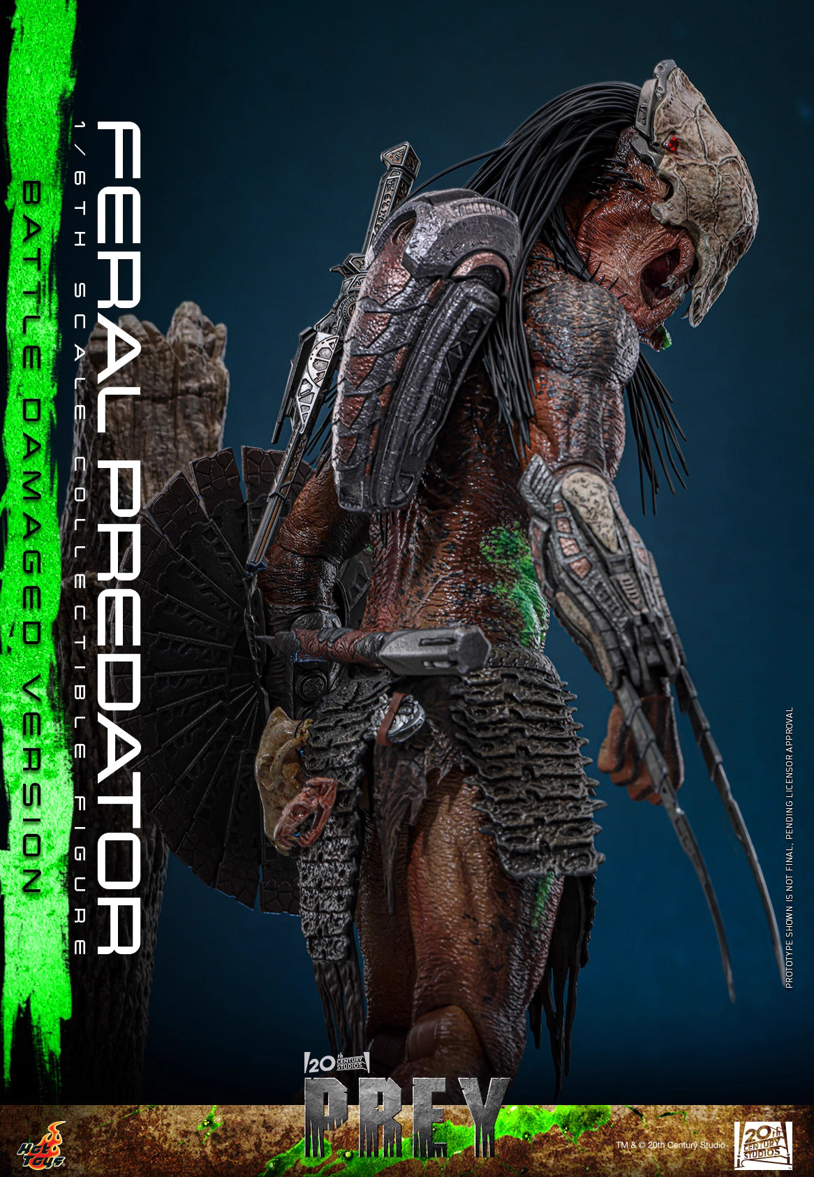 Predator Hot Toys Prey Feral Predator (Battle-Damaged Version) TMS173 1/6 Licensed Action Figure