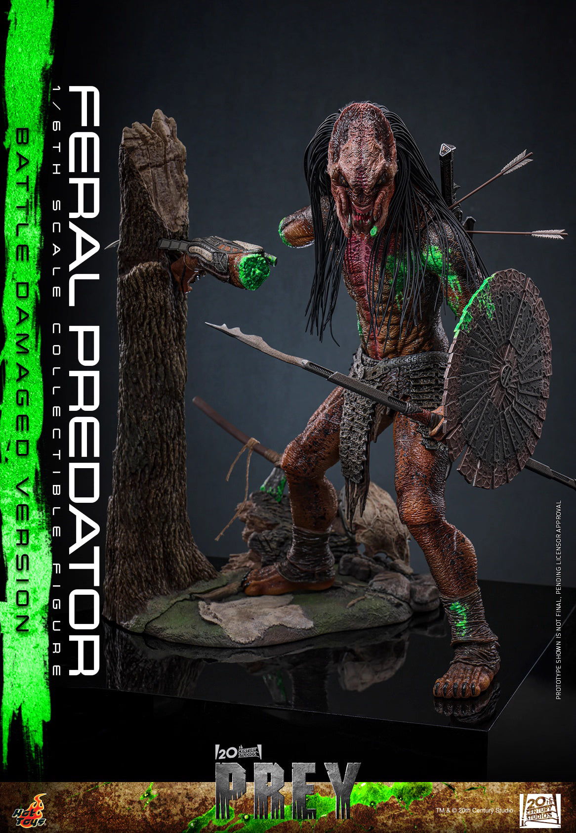 Predator Hot Toys Prey Feral Predator (Battle-Damaged Version) TMS173 1/6 Licensed Action Figure
