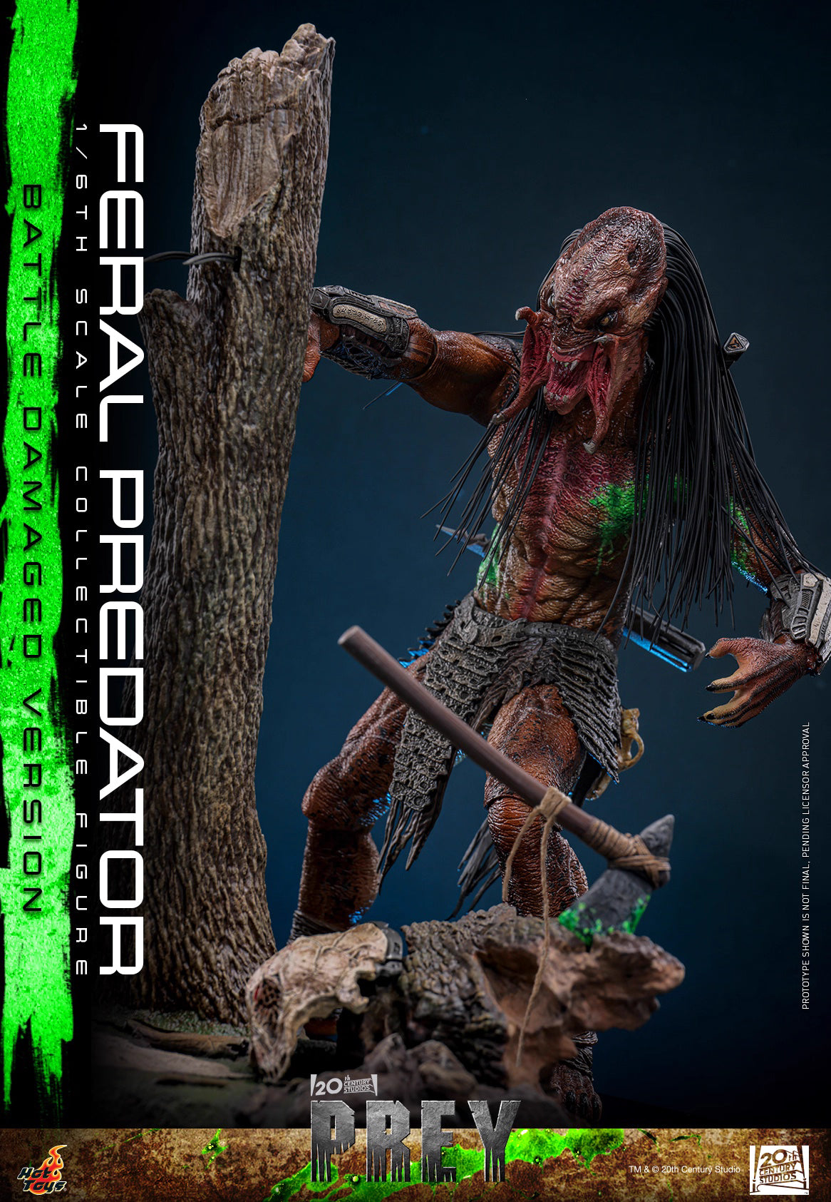 Predator Hot Toys Prey Feral Predator (Battle-Damaged Version) TMS173 1/6 Licensed Action Figure
