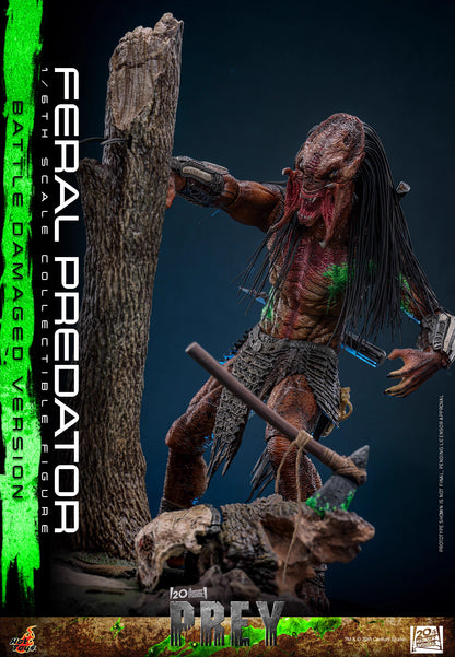 Predator Hot Toys Prey Feral Predator (Battle-Damaged Version) TMS173 1/6 Licensed Action Figure