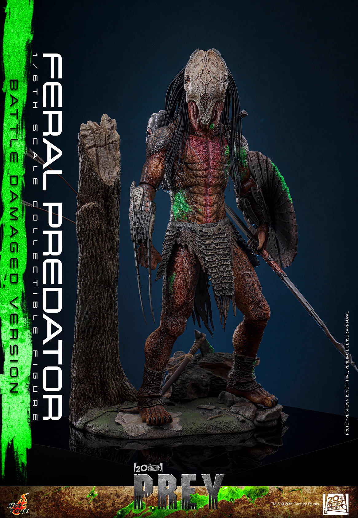 Predator Hot Toys Prey Feral Predator (Battle-Damaged Version) TMS173 1/6 Licensed Action Figure
