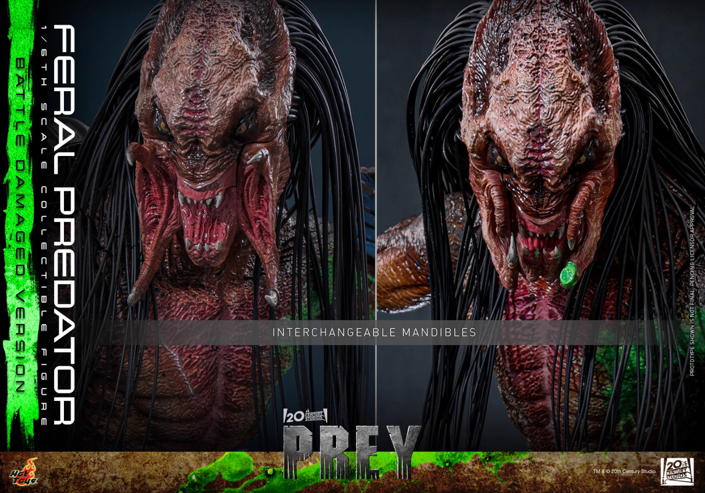 Predator Hot Toys Prey Feral Predator (Battle-Damaged Version) TMS173 1/6 Licensed Action Figure