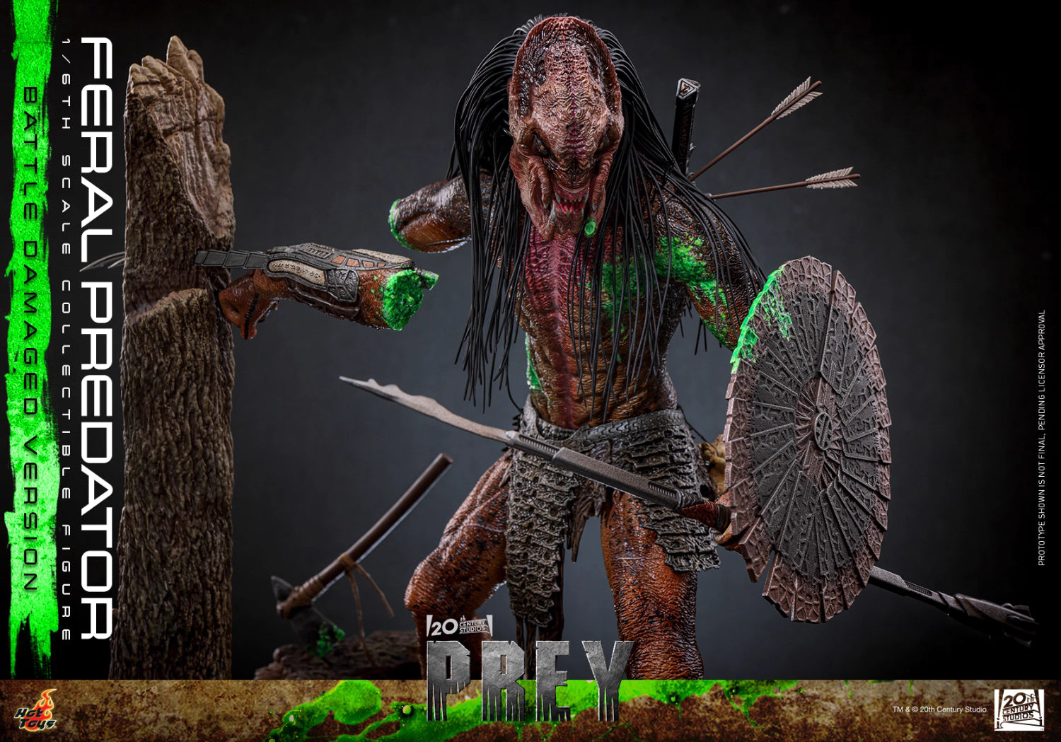 Predator Hot Toys Prey Feral Predator (Battle-Damaged Version) TMS173 1/6 Licensed Action Figure