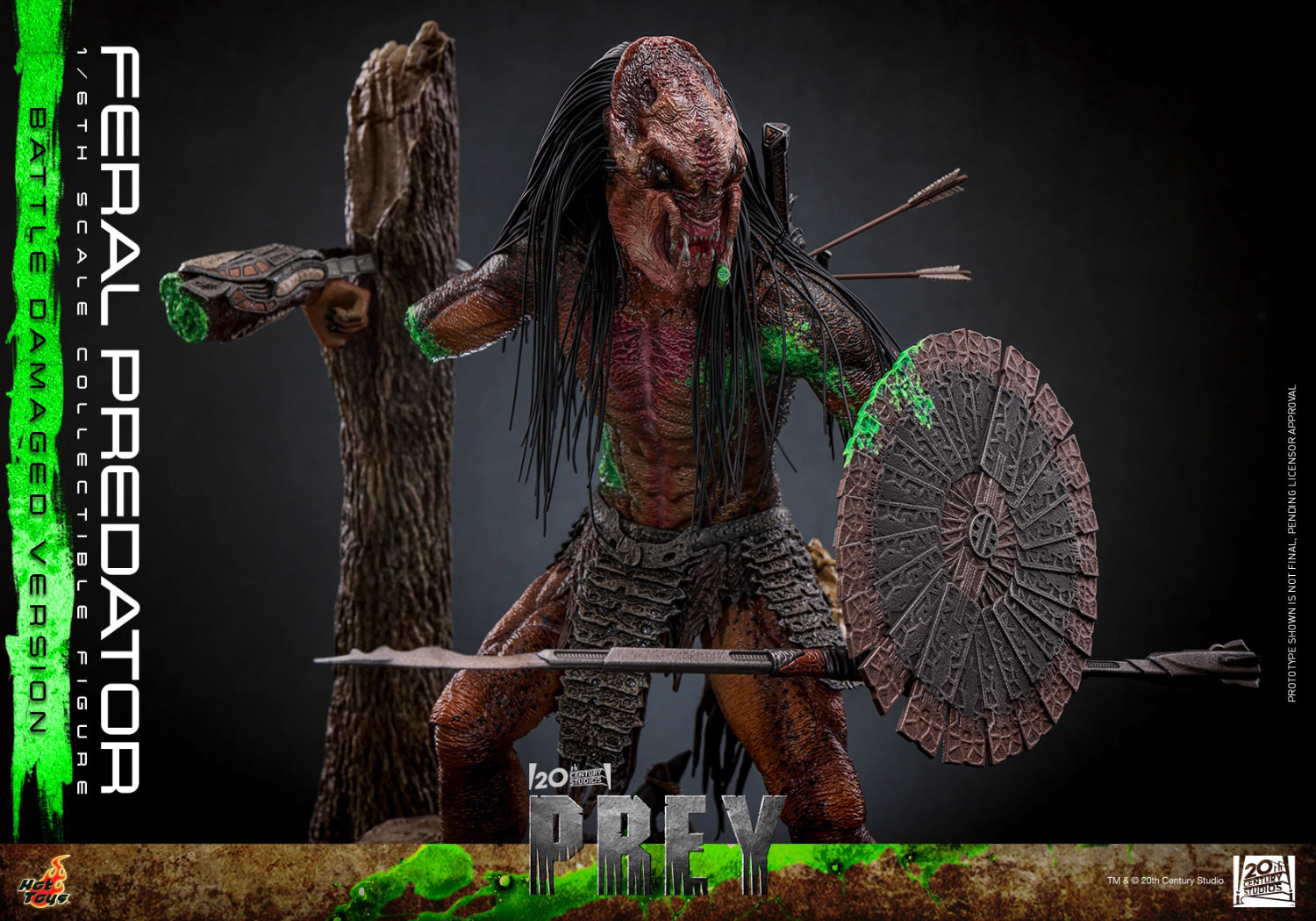 Predator Hot Toys Prey Feral Predator (Battle-Damaged Version) TMS173 1/6 Licensed Action Figure
