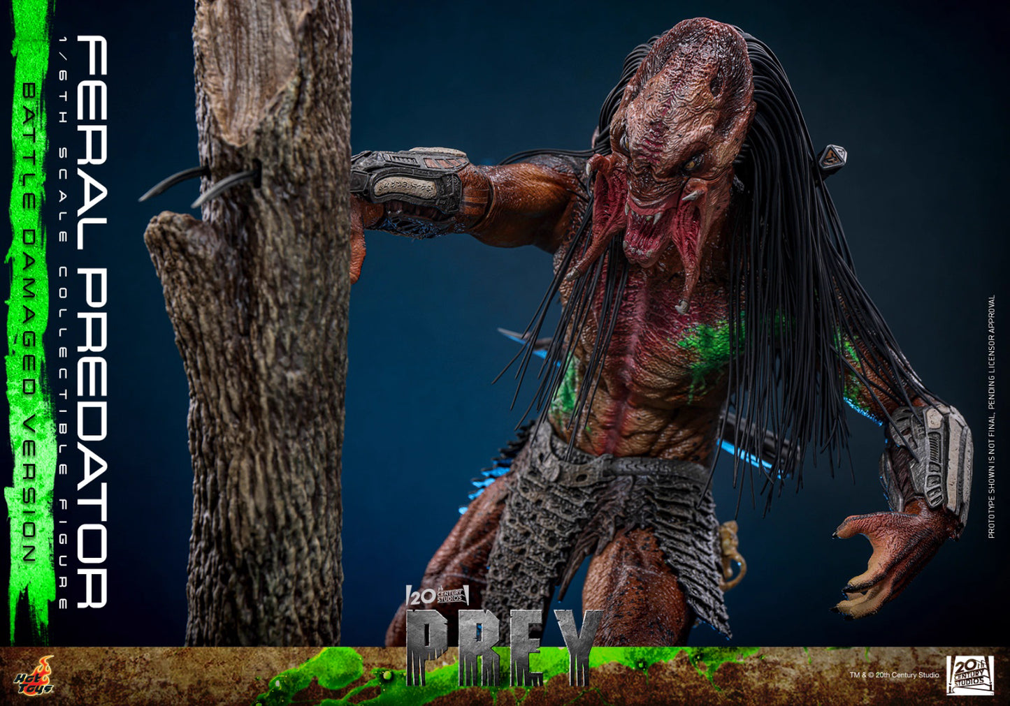Predator Hot Toys Prey Feral Predator (Battle-Damaged Version) TMS173 1/6 Licensed Action Figure