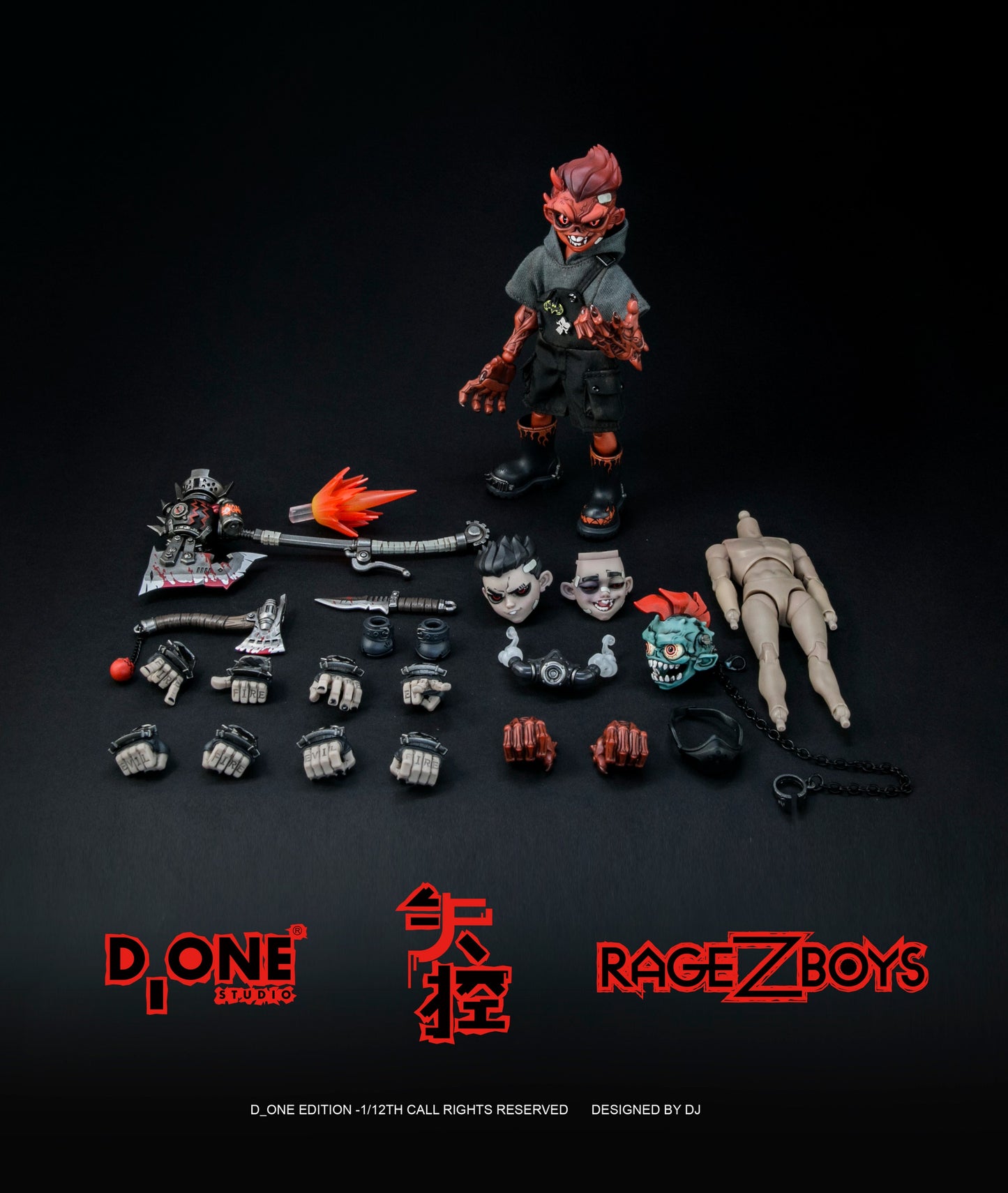 Rage Z Boys D_ONE Studio Ya Zai 1/12 Licensed Action Figure