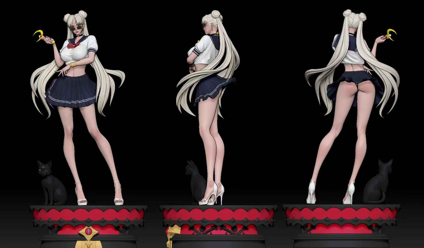 Sailor Moon MU Studio Dark Moon Sailor Resin Statue