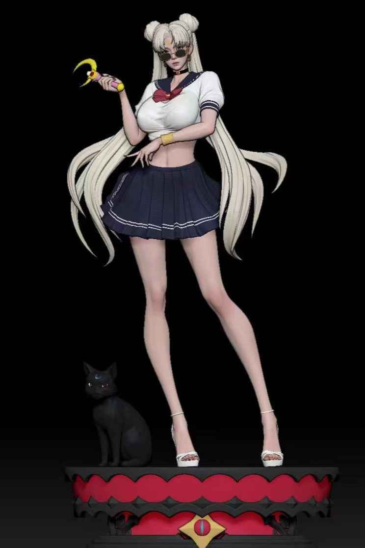 Sailor Moon MU Studio Dark Moon Sailor Resin Statue