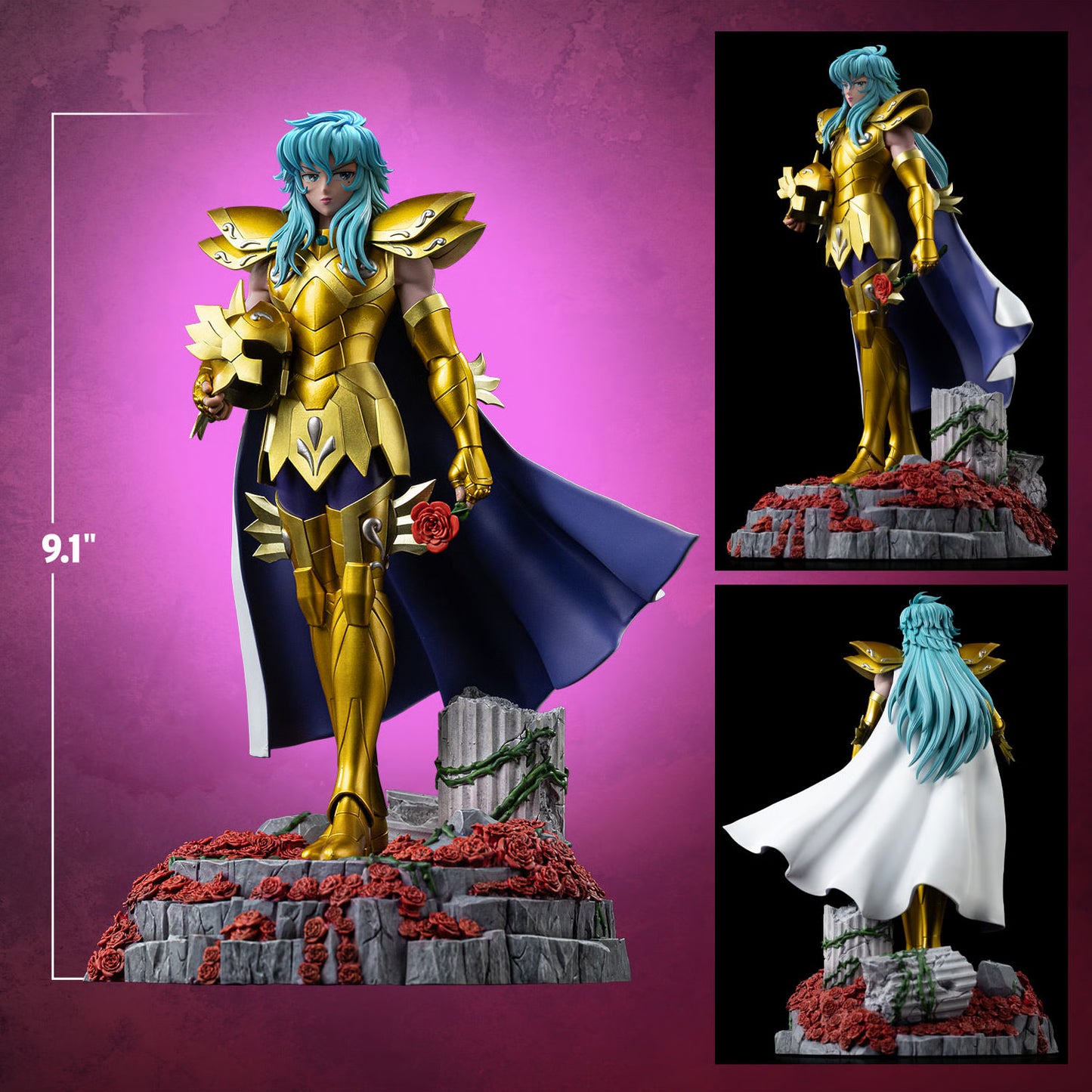Saint Seiya Iron Studio Pisces Gold Saint Aphrodite TOEIS133525-10 Licensed Resin Statue