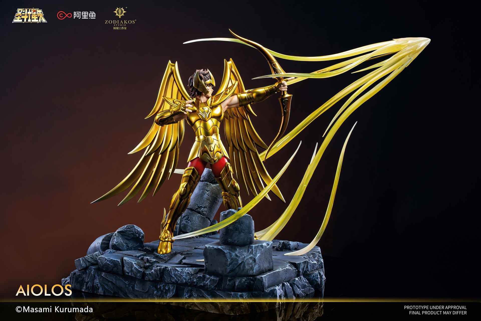 Saint Seiya Zodiakos Studio Gold Saint Sagittarius Aiolos 1/6 Licensed Resin Statue