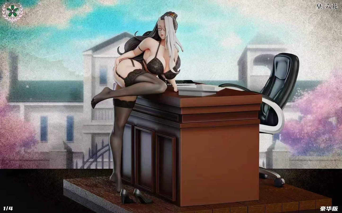 Seika Jogakuin Kounin Sao Ojisan Sheng Hua Studio Sumeragi Rikka 1/4 Resin Statue