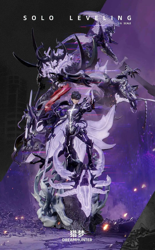 Solo Leveling Dream Hunter Studio Sung Jin-Woo & Bellion & Igris & Beru & Iron Resin Statue