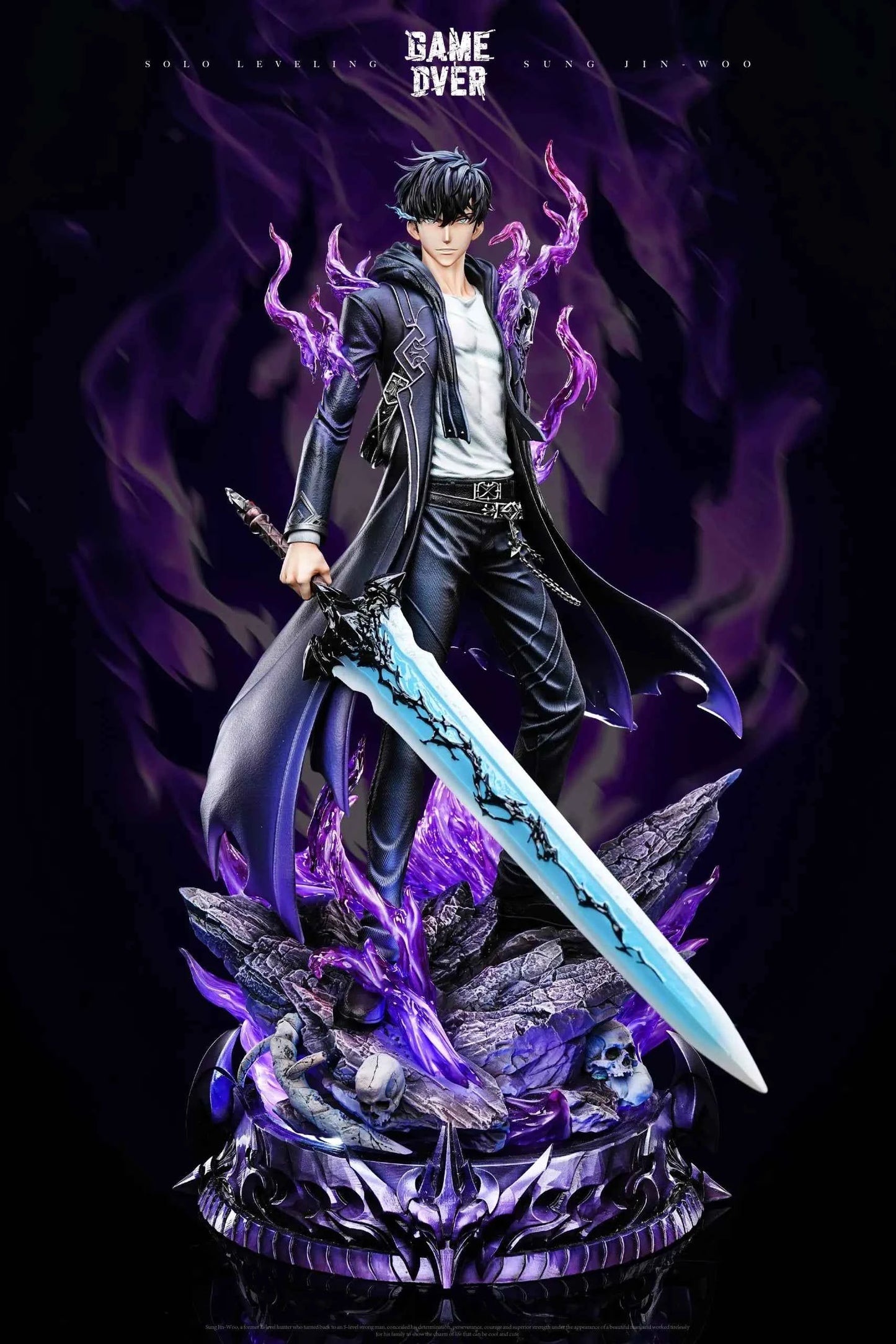 Solo Leveling Game Over Studio Shadow Monarch Sung Jin Woo Resin Statue