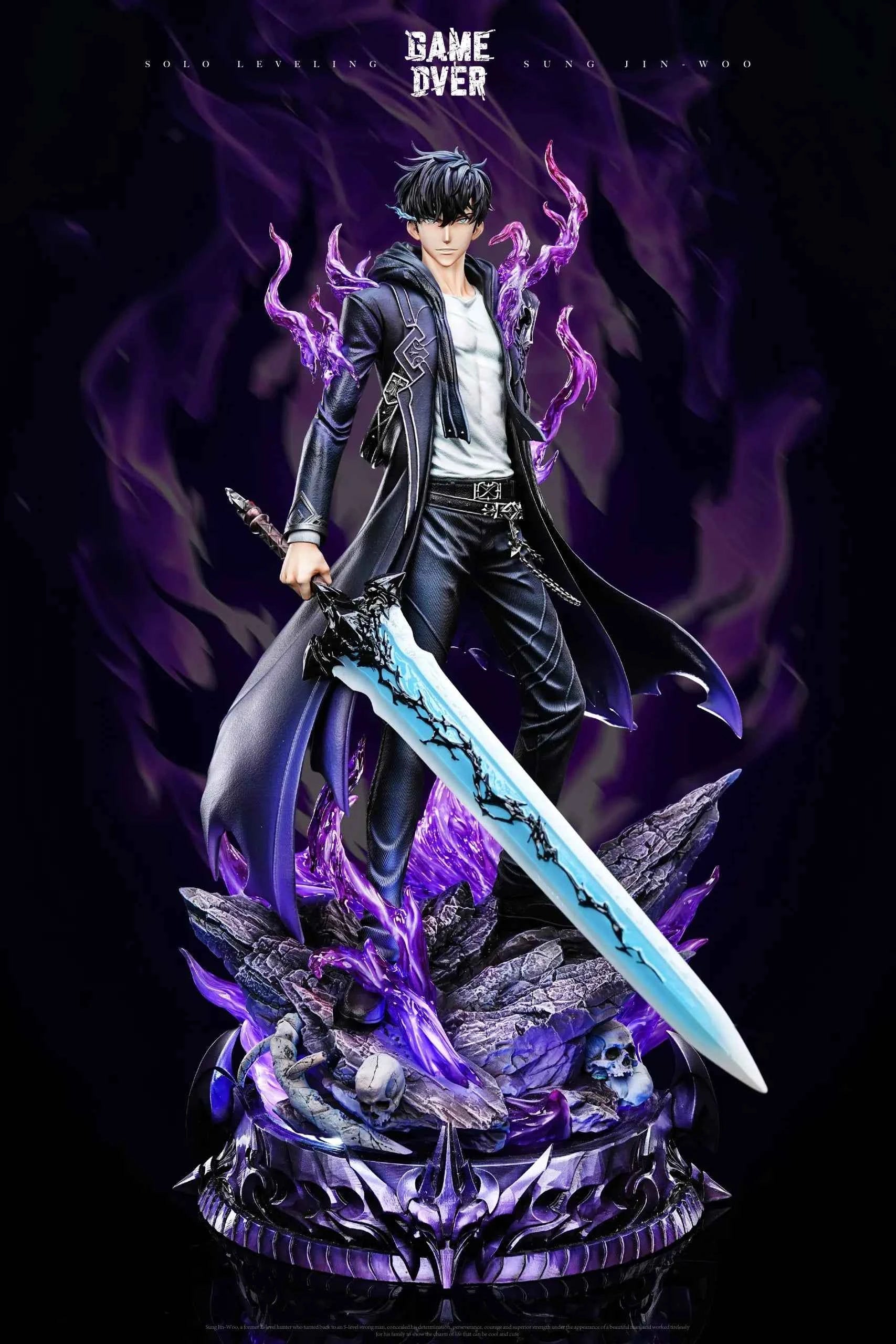 Solo Leveling Game Over Studio Shadow Monarch Sung Jin Woo Resin Statue