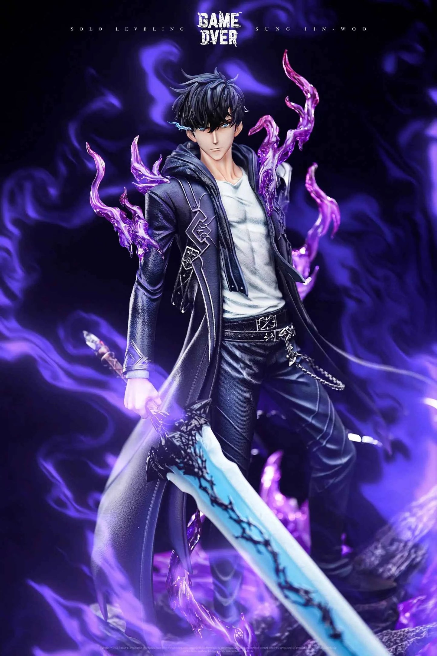 Solo Leveling Game Over Studio Shadow Monarch Sung Jin Woo Resin Statue