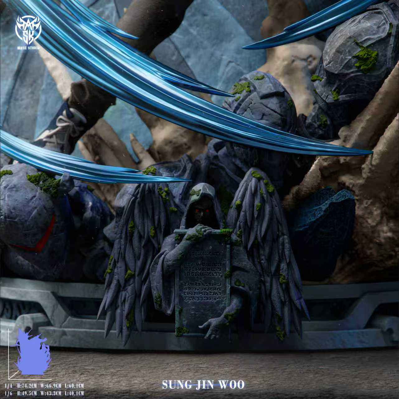 Solo Leveling Mask Studio Sung Jin Woo Vs Divine Statue Boss Resin Statue